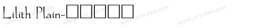 Lilith Plain字体转换